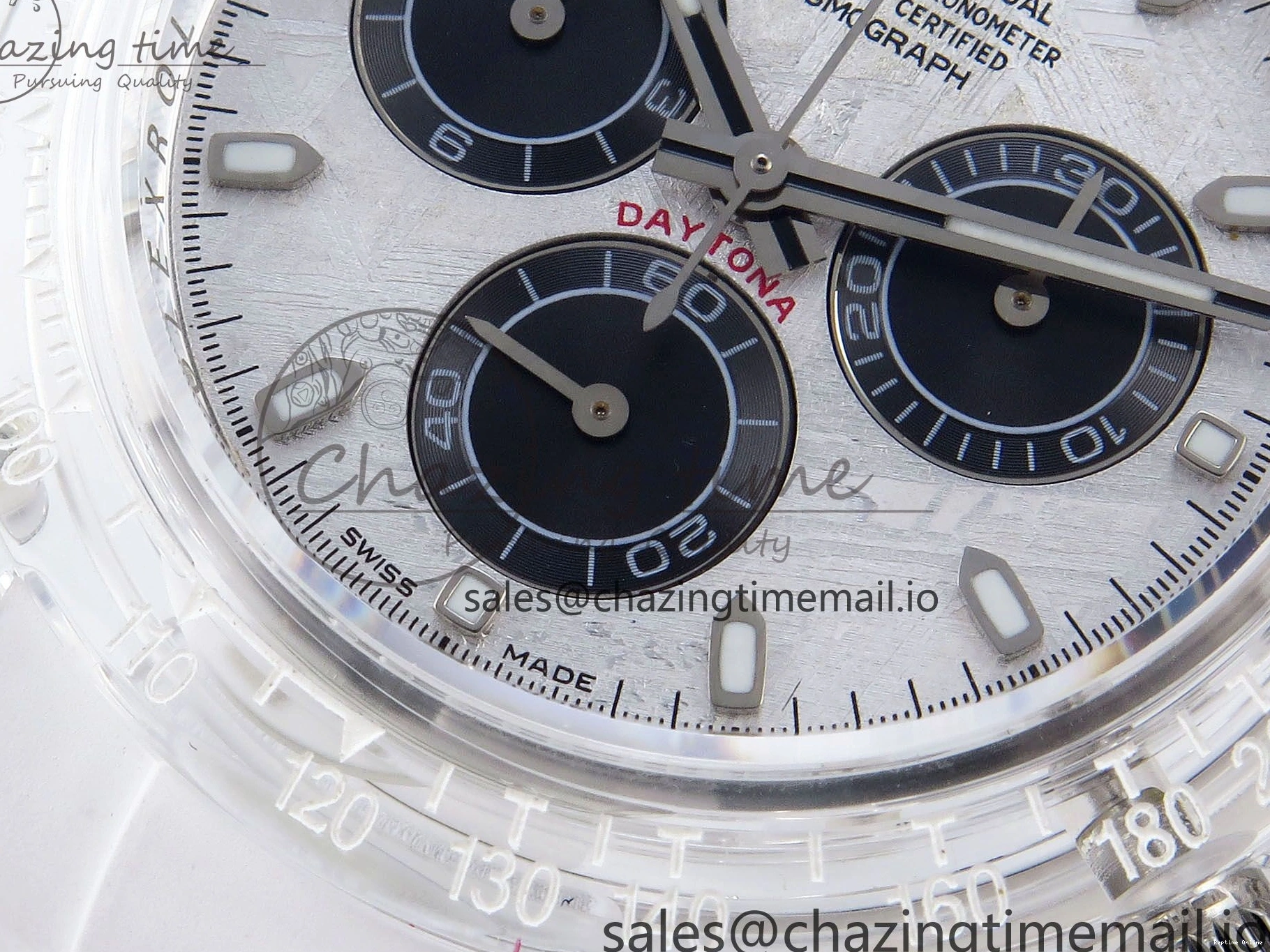 0407 Daytona AET Remould N6F 1:1 Best Edition Meteorite Dial on White Rubber Strap SA TopPick 920